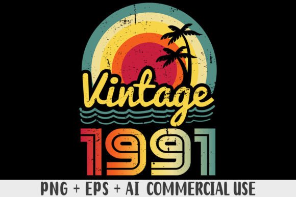 Download Vintage 1991 PNG Sublimation Design - Sublimation Collection