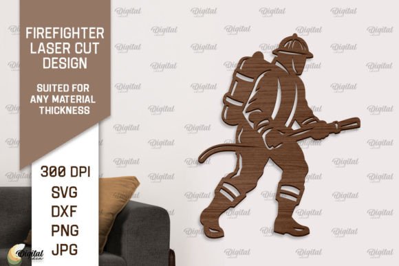 Download Firefighter Wooden Wall Decor Laser Cut - Wooden wall decor Collection