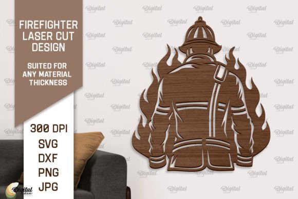Download Firefighter Wooden Wall Decor Laser Cut - Wooden wall decor Collection
