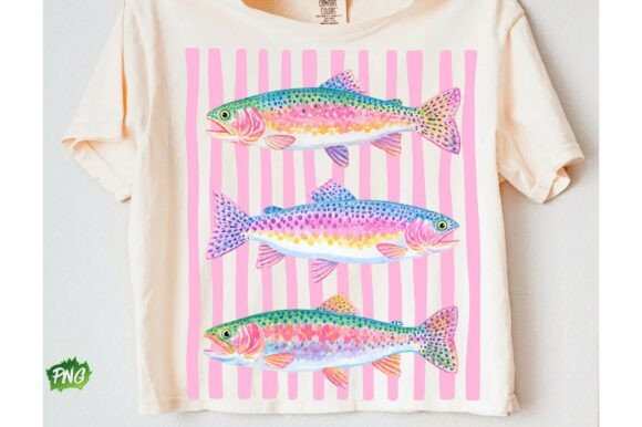 Download Colorful Trout PNG Sublimation Design - Sublimation Collection