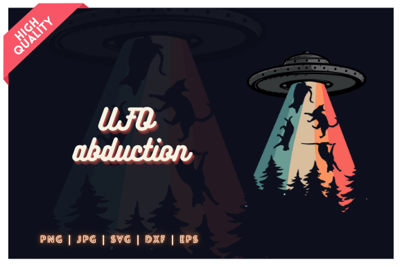 Download Alien UFO Abduction Illustration - Alien Collection