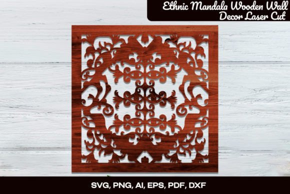 Download 3D Ethnic Mandala Wooden Wall Decor SVG - Wooden wall decor Collection