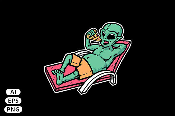Download Aliens Eat Pizza - Alien Collection