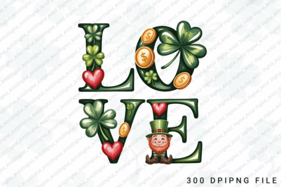 Download Lucky Love PNG Sublimation Design - Sublimation Collection