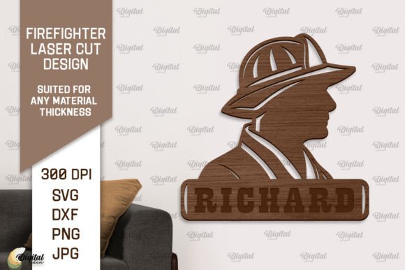 Download Firefighter Wooden Wall Decor Laser Cut - Wooden wall decor Collection
