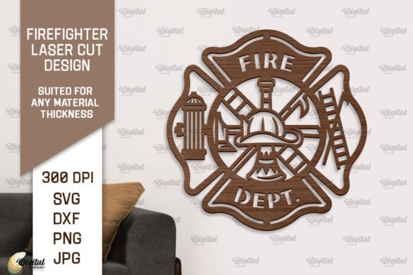 Download Firefighter Wooden Wall Decor Laser Cut - Wooden wall decor Collection