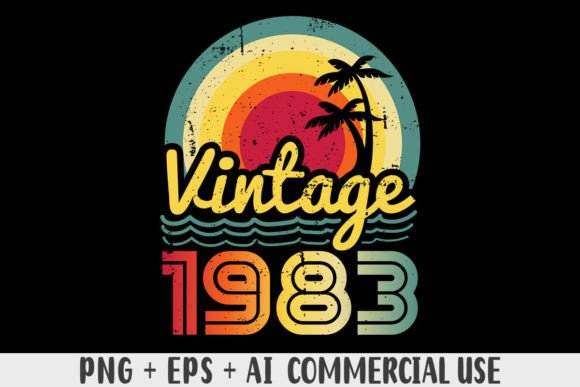 Download Vintage 1983 PNG Sublimation Design - Sublimation Collection