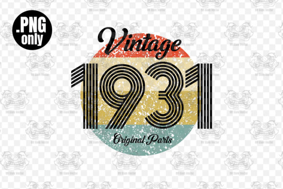 Download Vintage 1931 Birthday Sublimation Png - Sublimation Collection