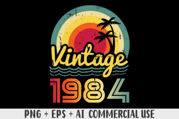 Download Vintage 1984 PNG Sublimation Design - Sublimation Collection
